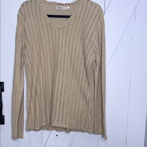 JEANNE PIERRE Tan Knit Sweater